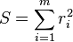  S = \sum_{i=1}^m r_i^2